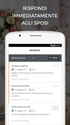 Matrimonio.com per le aziende android App screenshot 3